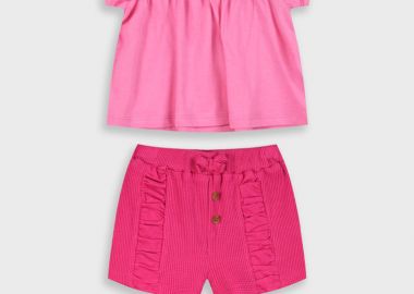 Σετ μπλούζα και σορτς για βρεφικό κορίτσι (0 - 18 μηνών) | ΦΟΥΞ - Energiers - 